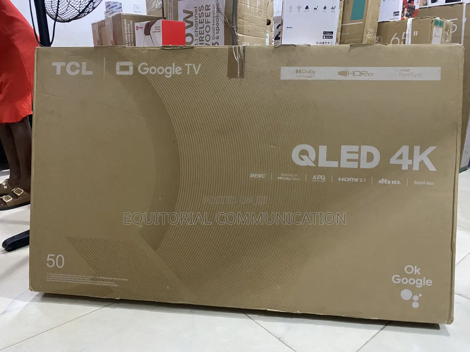 TCL 50 Inch QLED Smart Television 50C645 100-240v Compatible