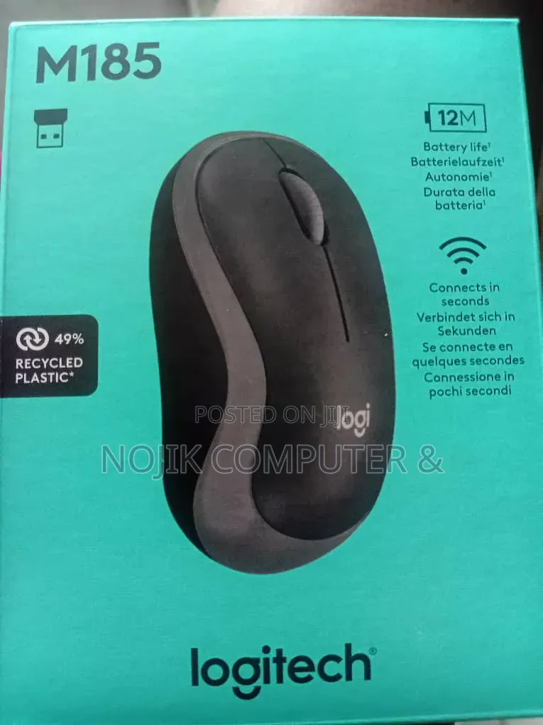 Logitech M185 Wireless Mouse Swift GREY