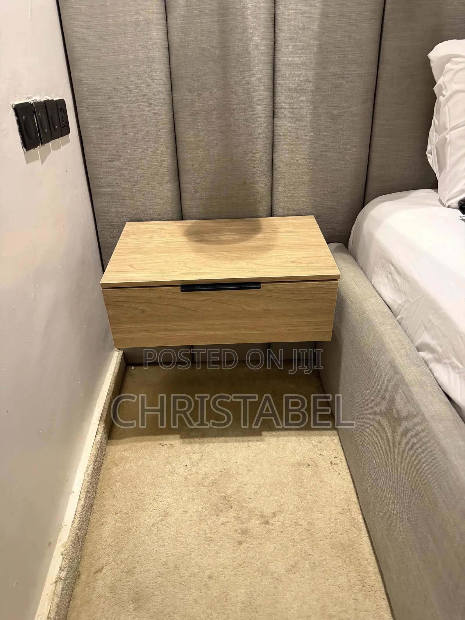 Floating Wooden Bedside Pedestal (2)