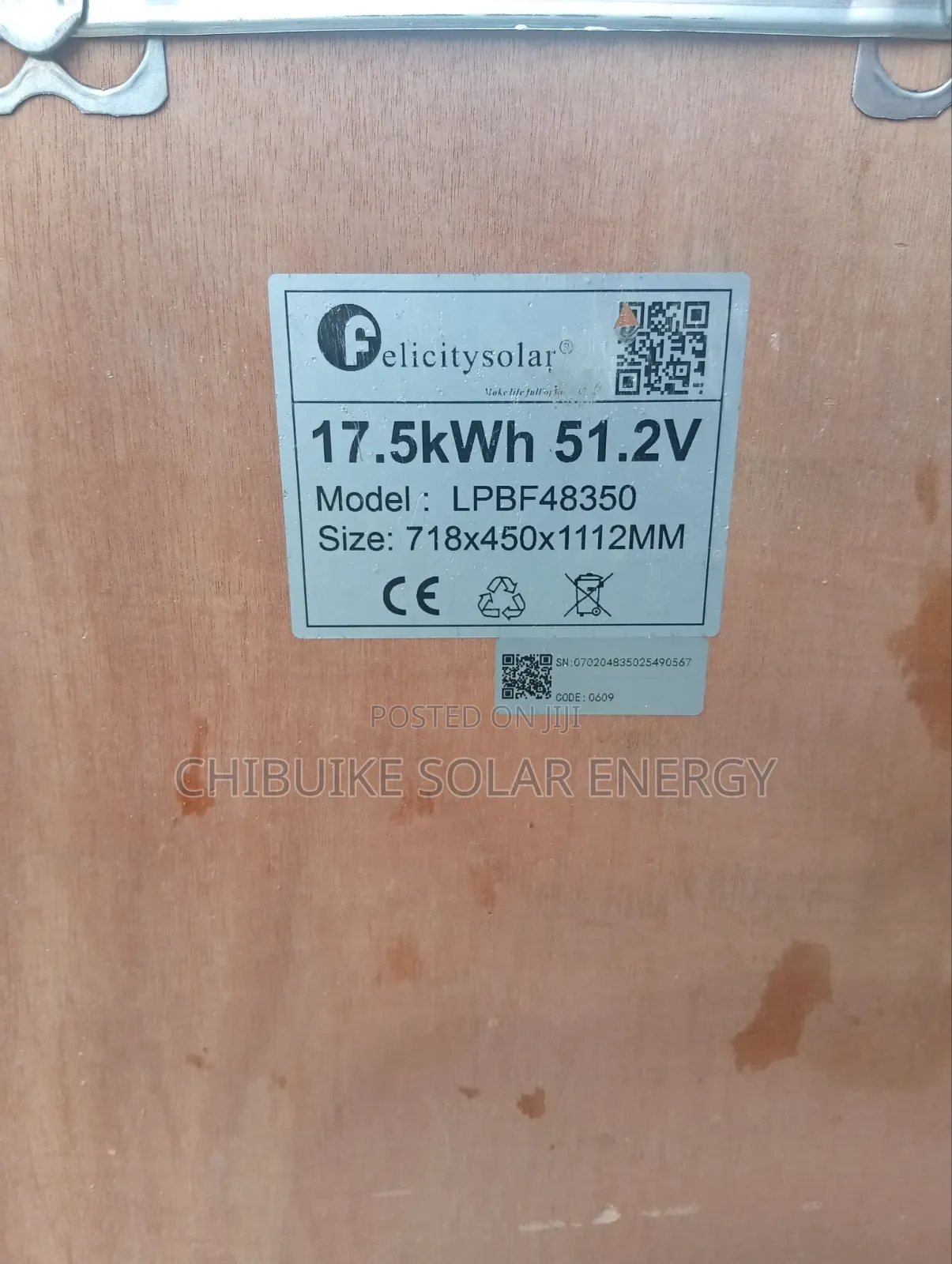 Felicity Solar Battery 17.5kwh/48v
