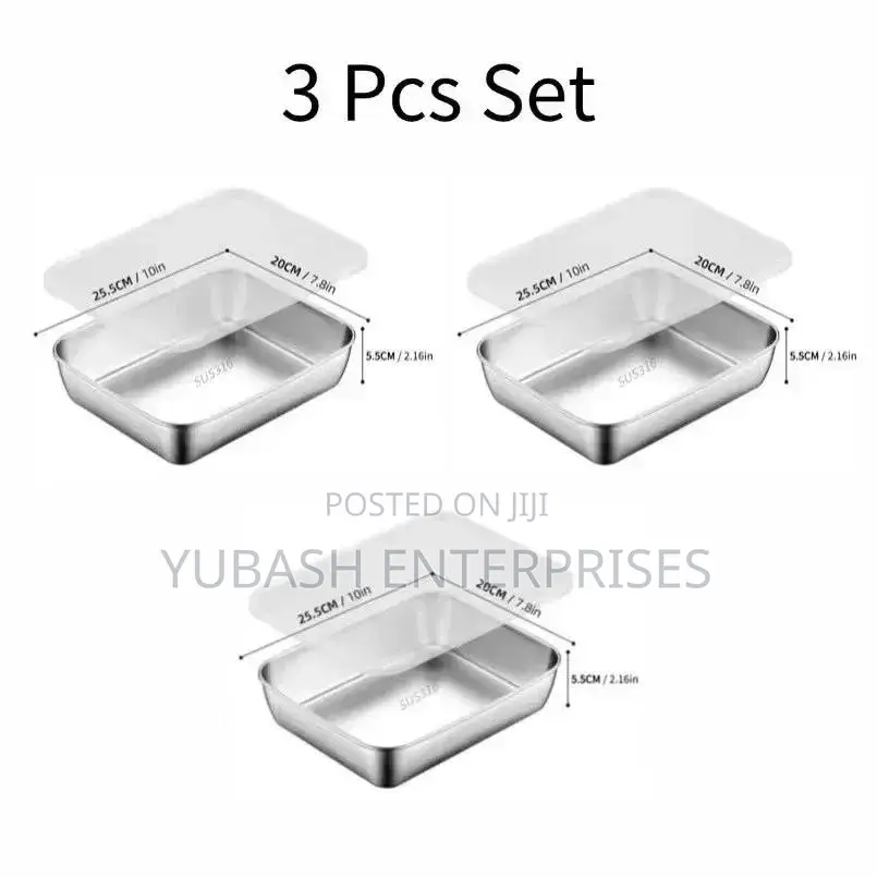 3pcs Stainless Steel Food Container