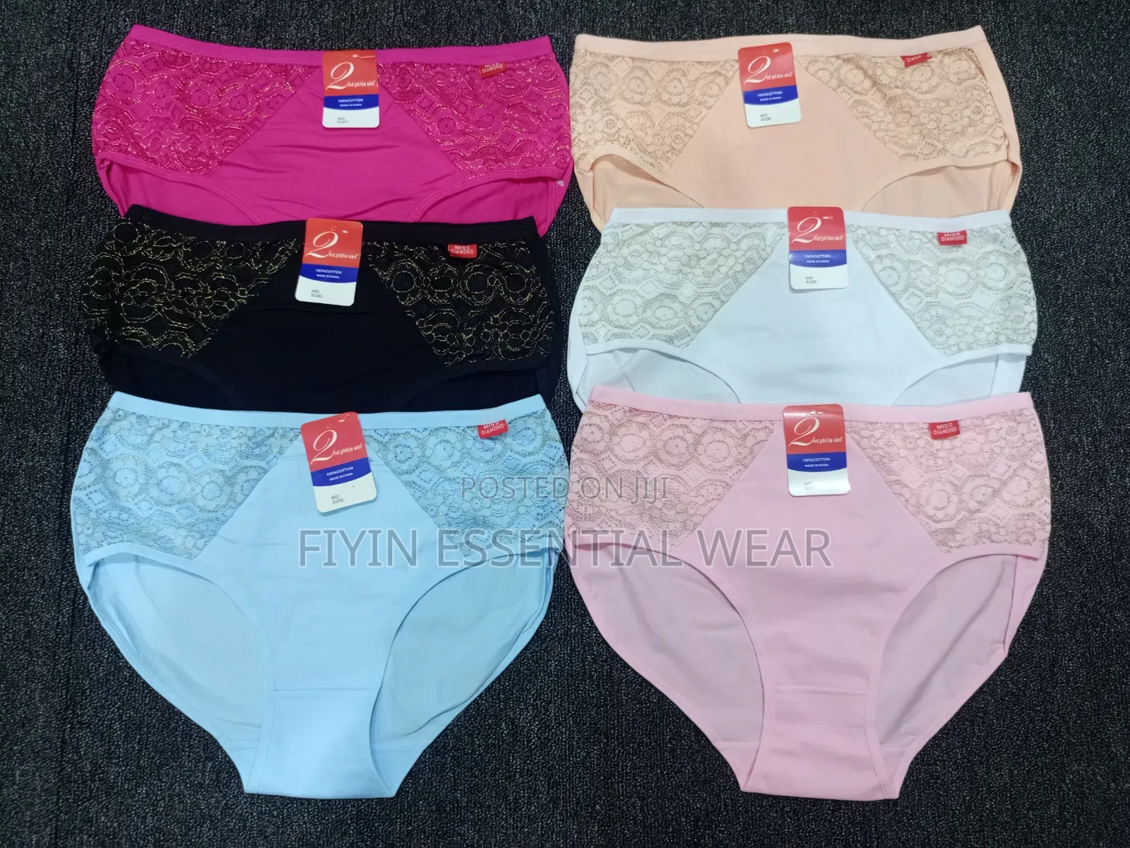 3pcs Women Sided Lace Cotton Pants