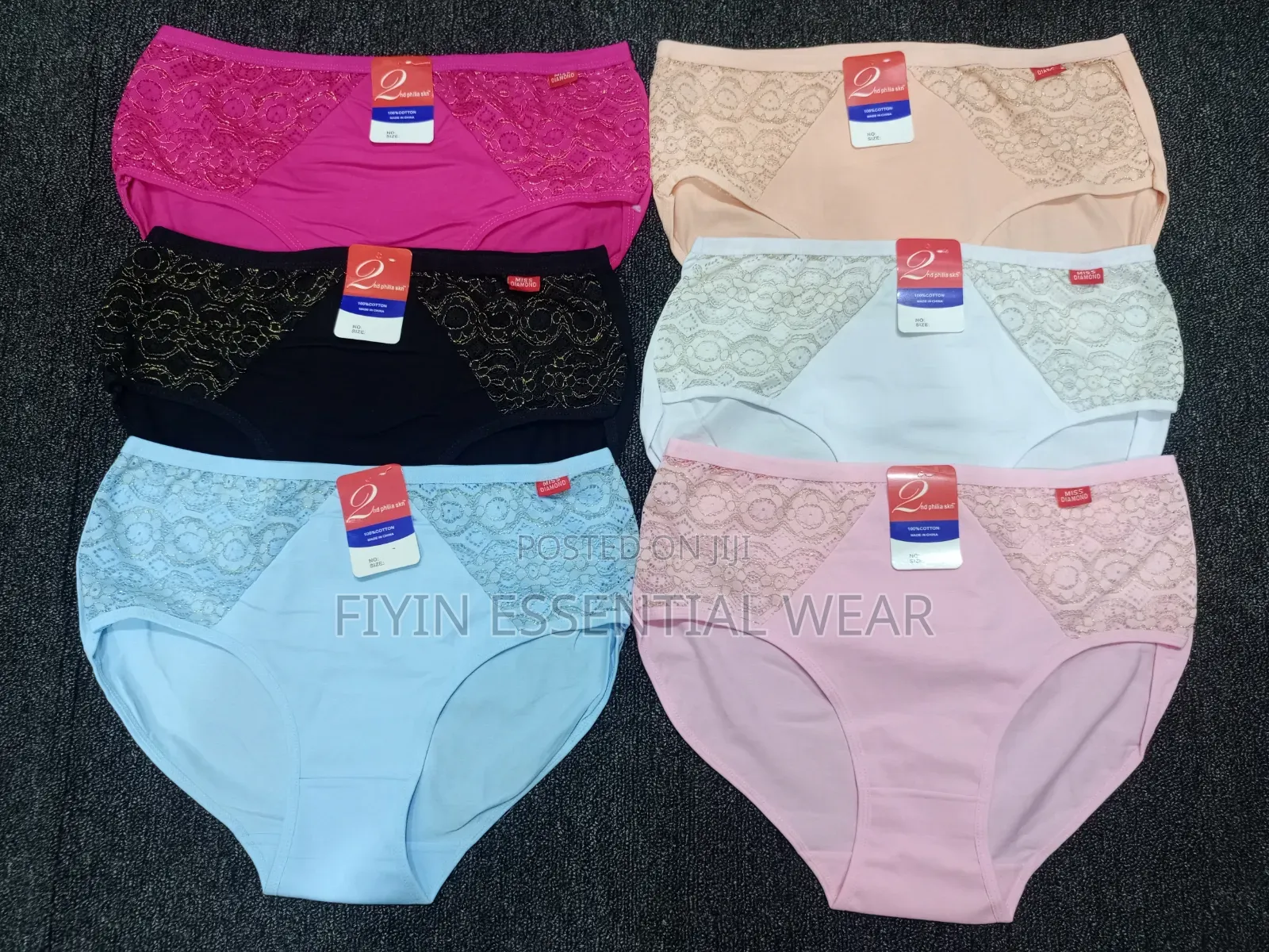 3pcs Women Sided Lace Cotton Pants