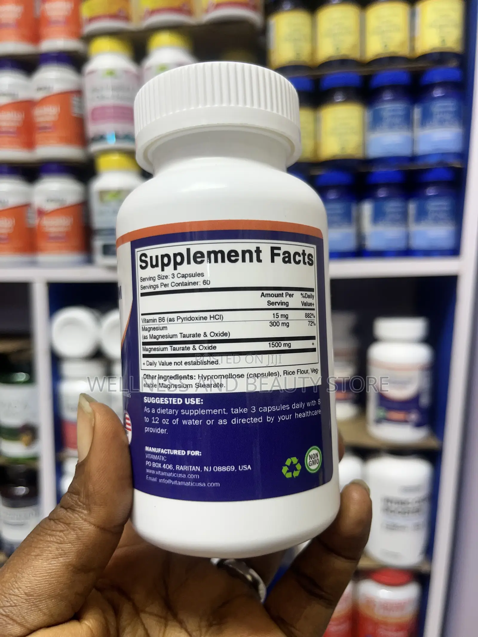 Vitamatic Magnesium Taurate 1250mg With Vitamin B6