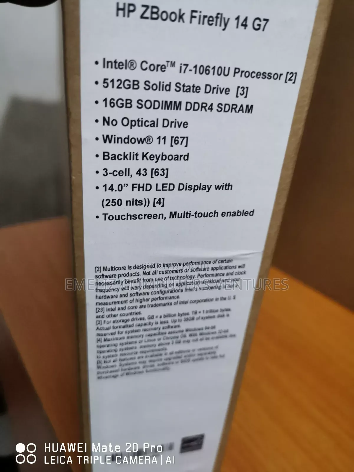 New Laptop HP ZBook Firefly 14 G7 16GB Intel Core i7 SSD 512GB