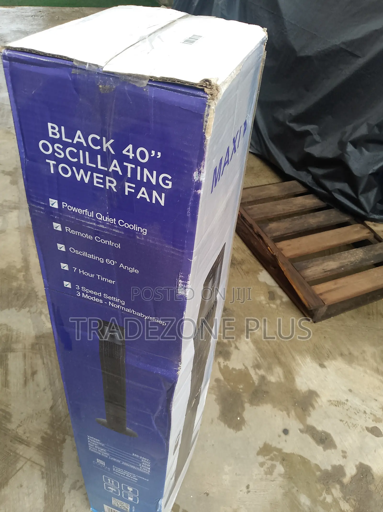 Maxi Tower Fan – Tall 40-Inch Air Circulator