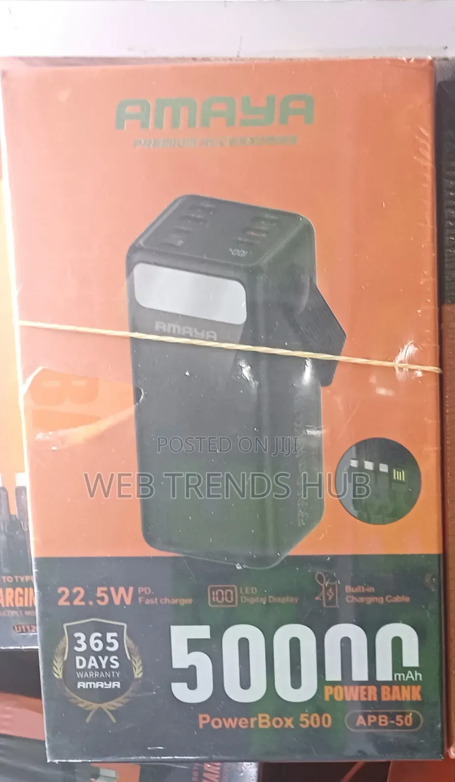 Amaya 50,000mAh 22.5W PD PowerBox 500 (APB-500)Fast Charging PowerBank