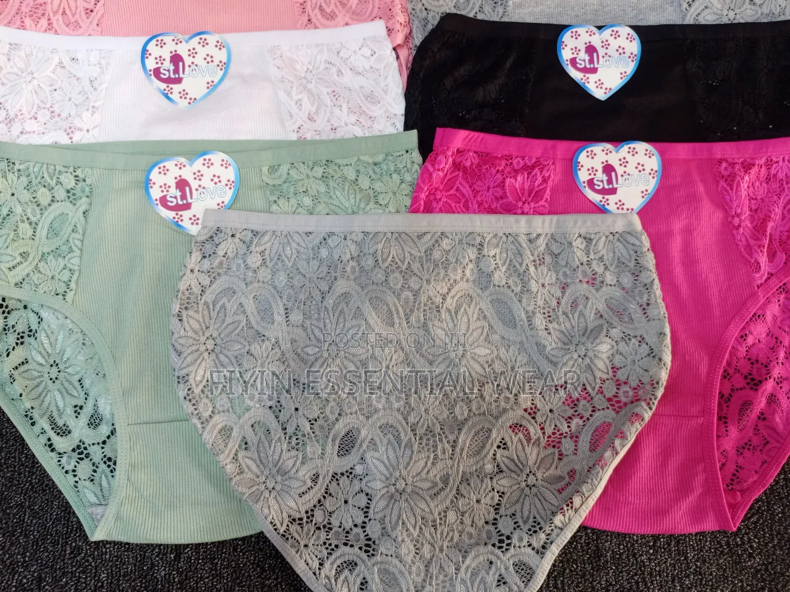 3pcs St. Love Cotton Lace Pants