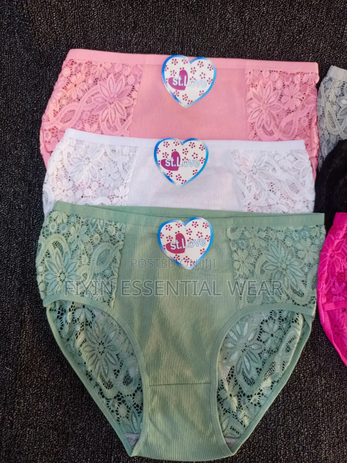 3pcs St. Love Cotton Lace Pants