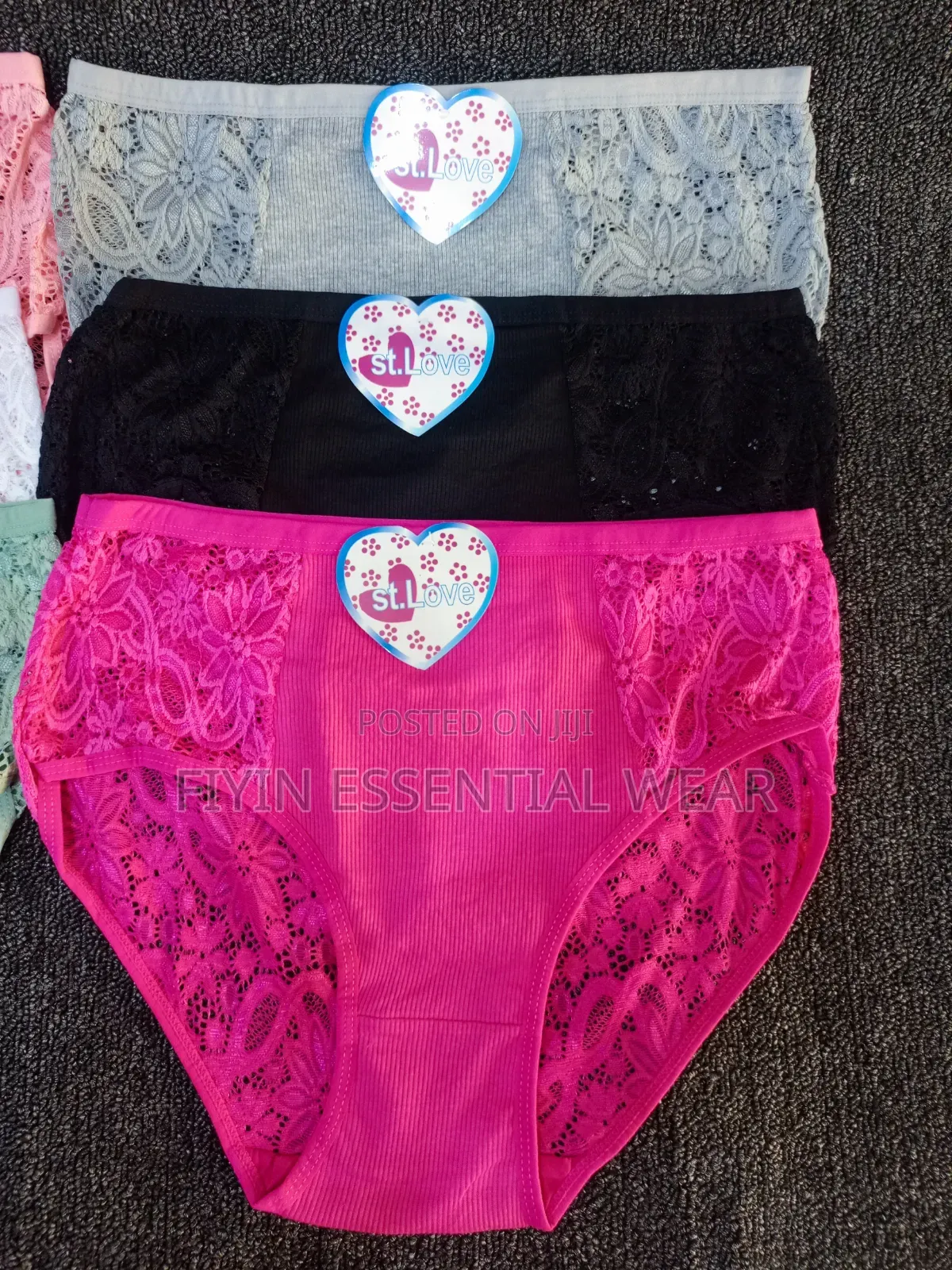 3pcs St. Love Cotton Lace Pants