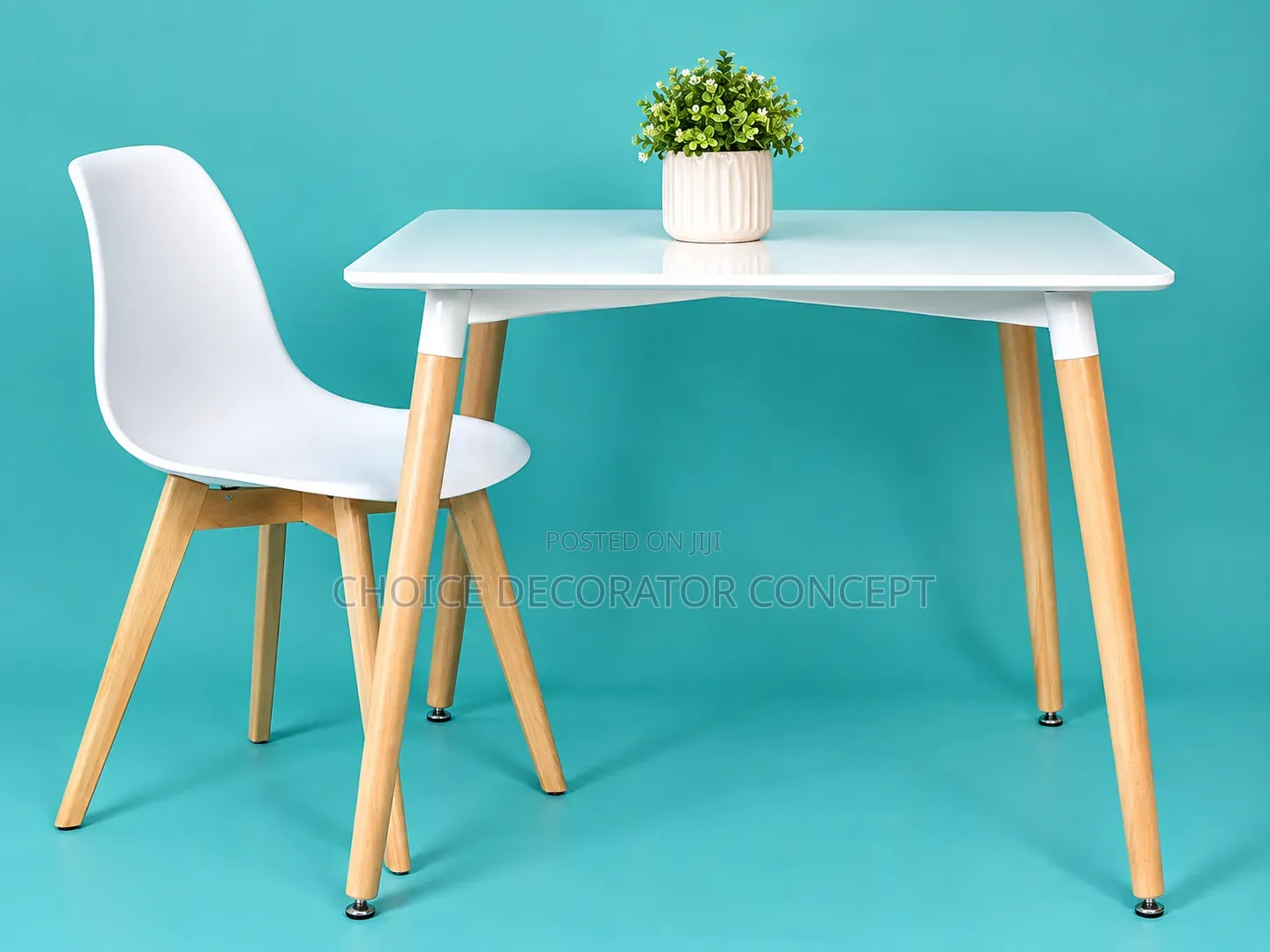 Dinning Table + 1 Sitting Chair - White