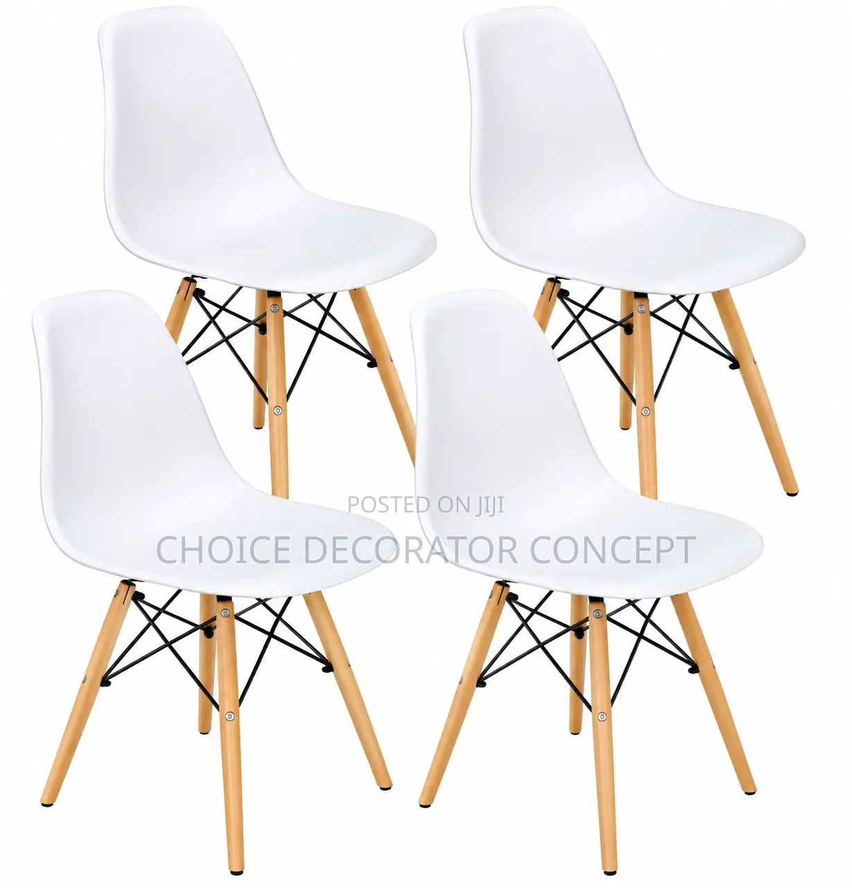 Modern Dinning Chairs - Set of 4 - White
