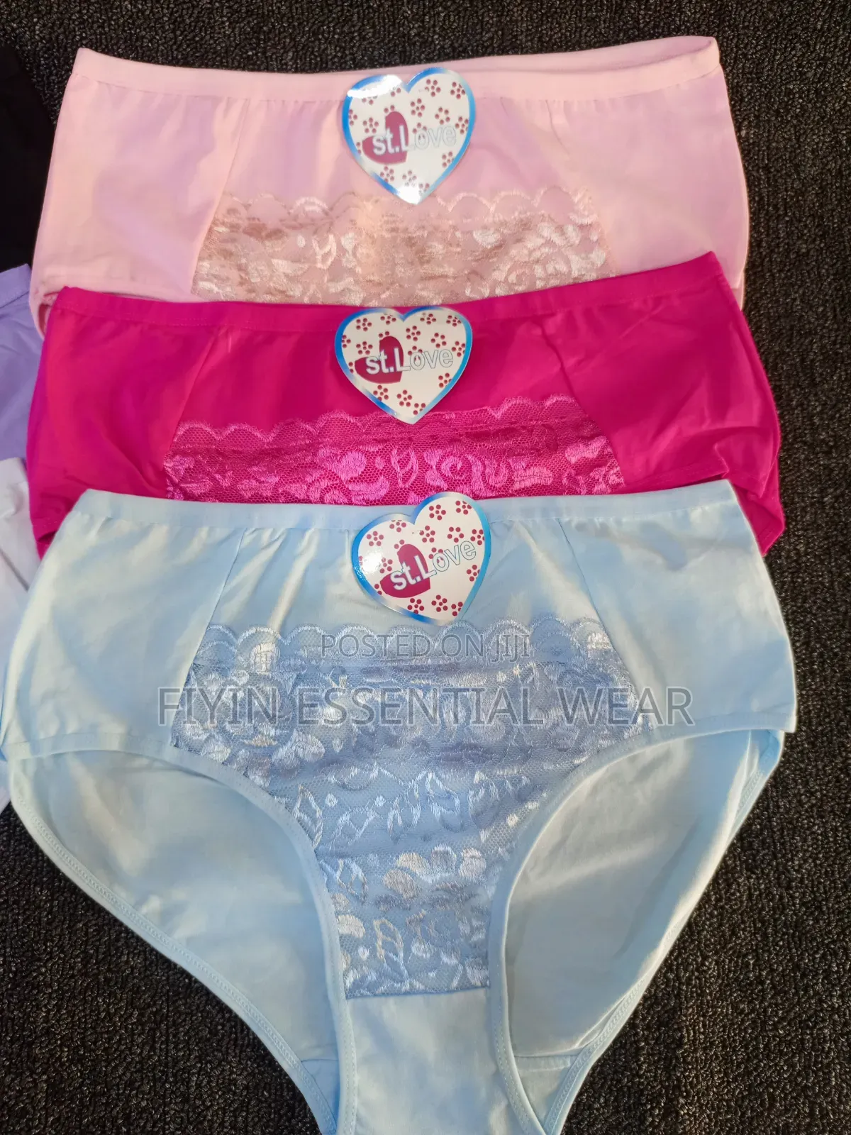 3pcs Women's Front Lace Panties