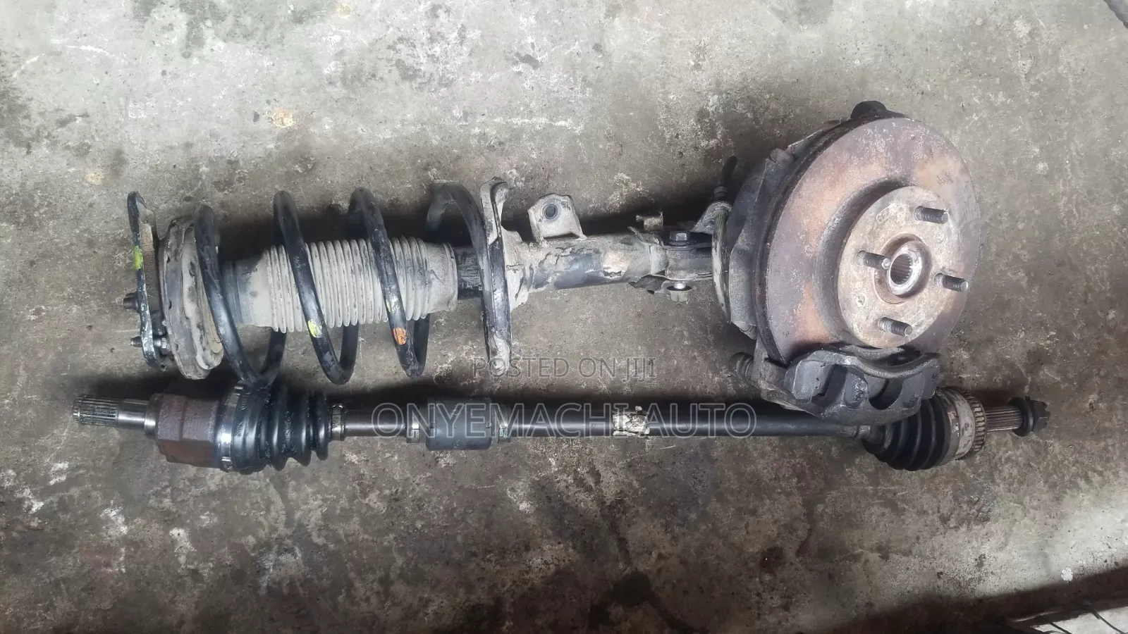 Complete Front Shock and Hub Hyundai Accent and Kia Rio 2006, 2009