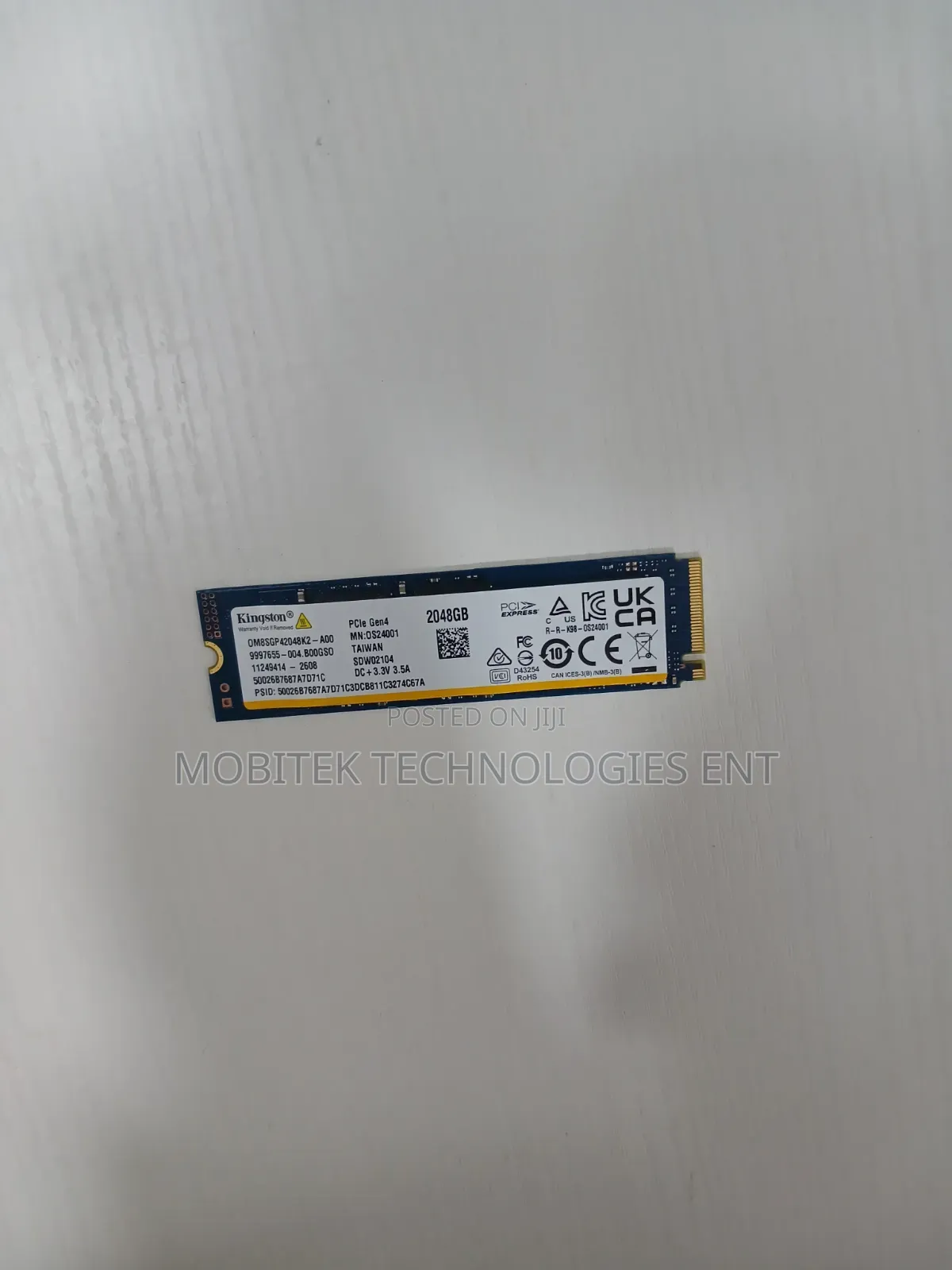 2TB Kingston SSD NVMe Gen4 X4 SolidState Laptop Drive /Samsung 7000mbs