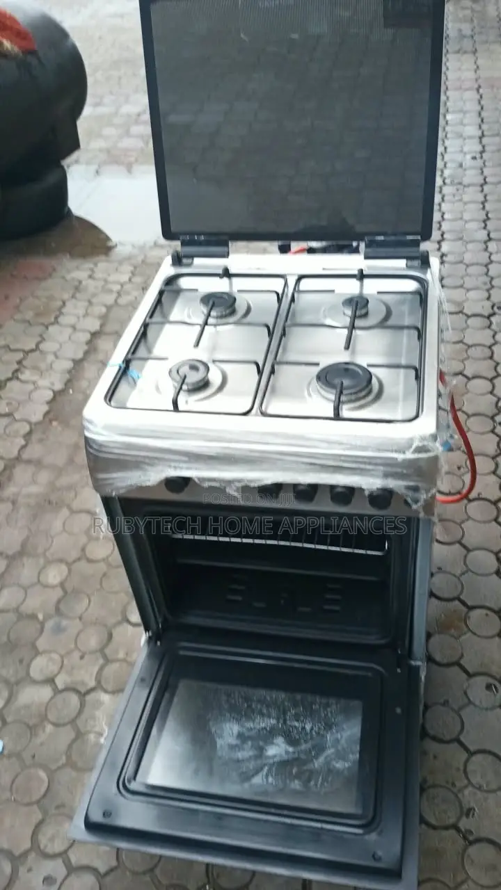UK Scanfrost 60x65 Extra Large Gas Cooker – 4 Burners, Oven Grill