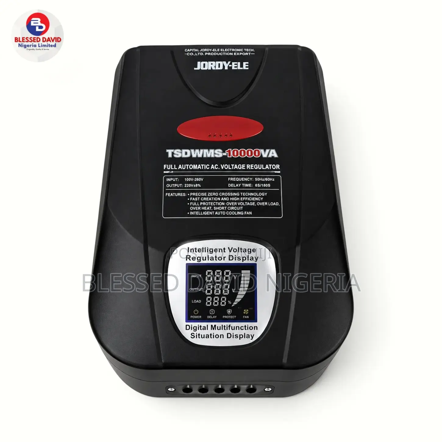 Jordy-Ele TSD/WMS-10000VA Automatic Voltage Regulator -Black 10kva