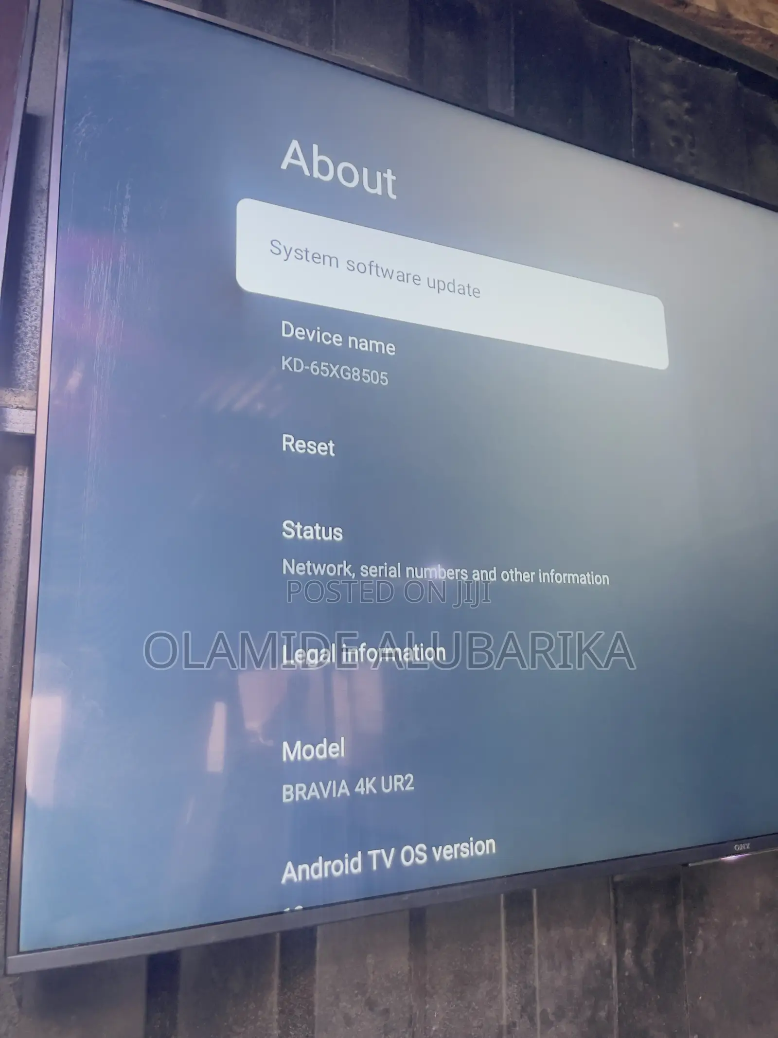 Sony Bravia Android 65” Smart Ultra TV With Google Play Store