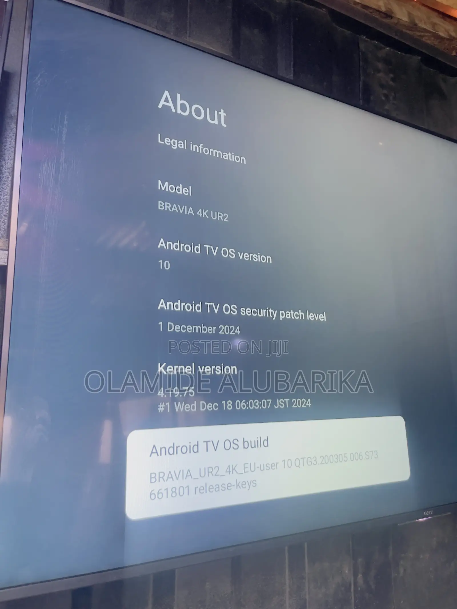 Sony Bravia Android 65” Smart Ultra TV With Google Play Store