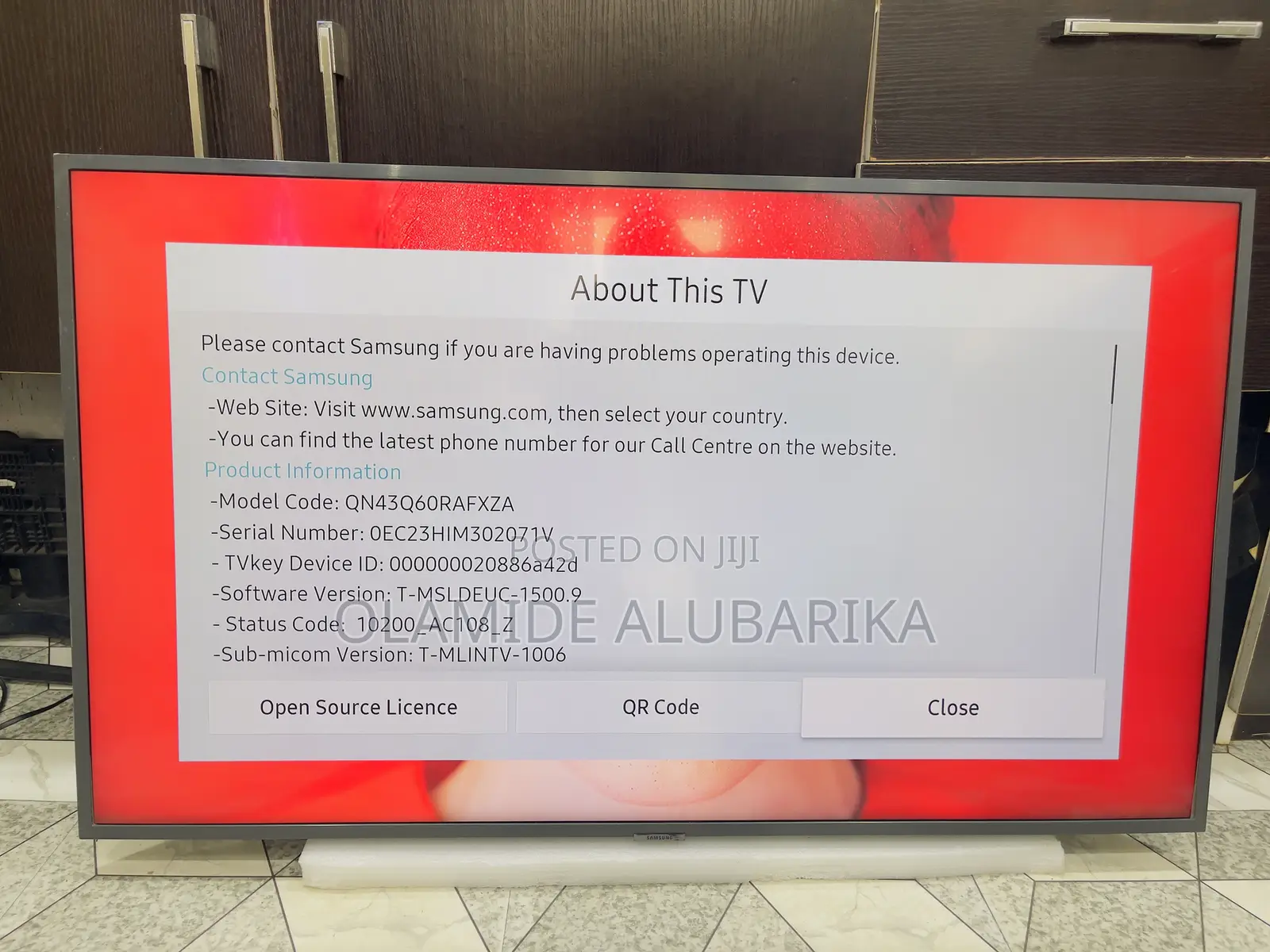 Samsung Qled 43” Q60R Quantum Dot Ultra Slim Smart TV Very Neat