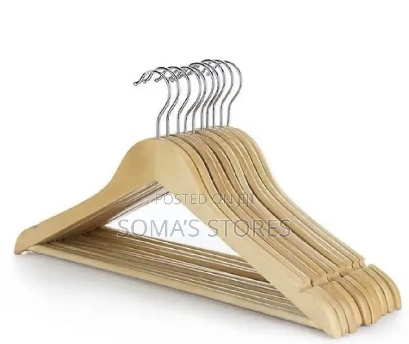10 PCS Solid Wood Cloth Hanger