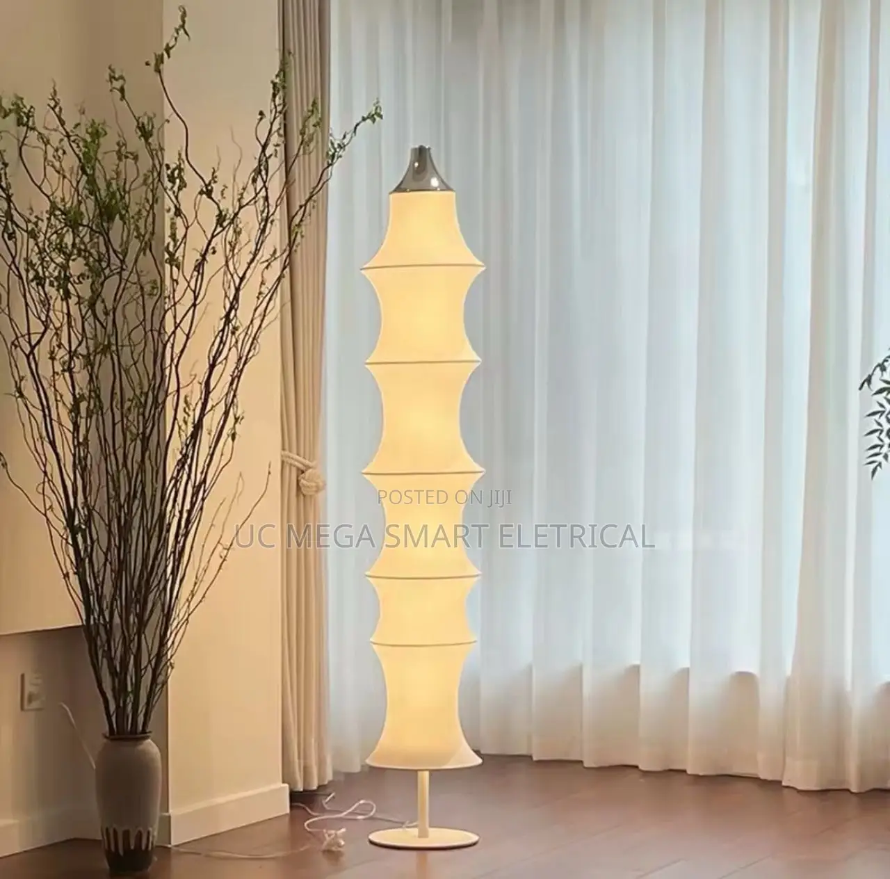 Nordic Minimalist Fabric Wabi Sabi Led Floor Lamp Japanese Floor Lamp