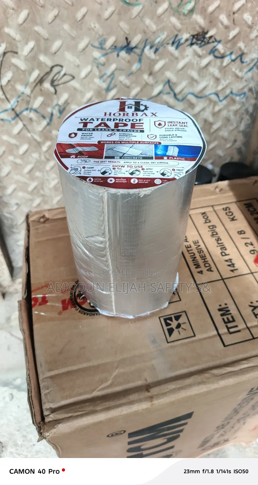 Original Quality 8inches WaterProof Tape (Black/White/Blue)
