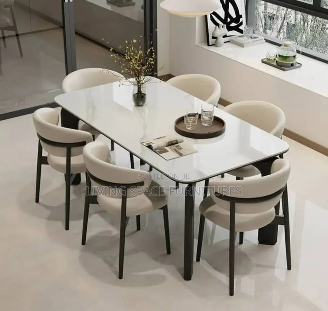 Classic Marble Dining Set by 6Seaters