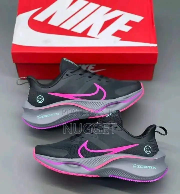 Nike Zoom Black With a Touch of Purple Sneakers 