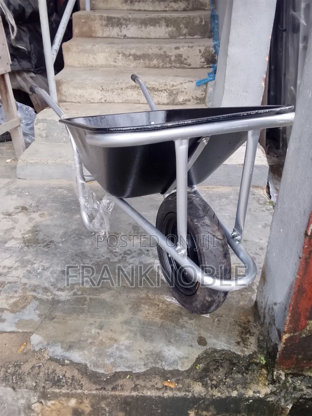 Black Foreign Wheel Barrow.
