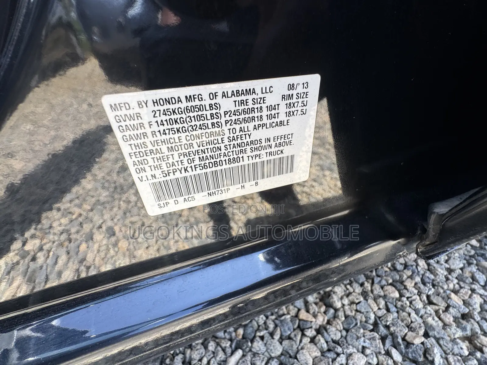 Honda Ridgeline 2013 Black