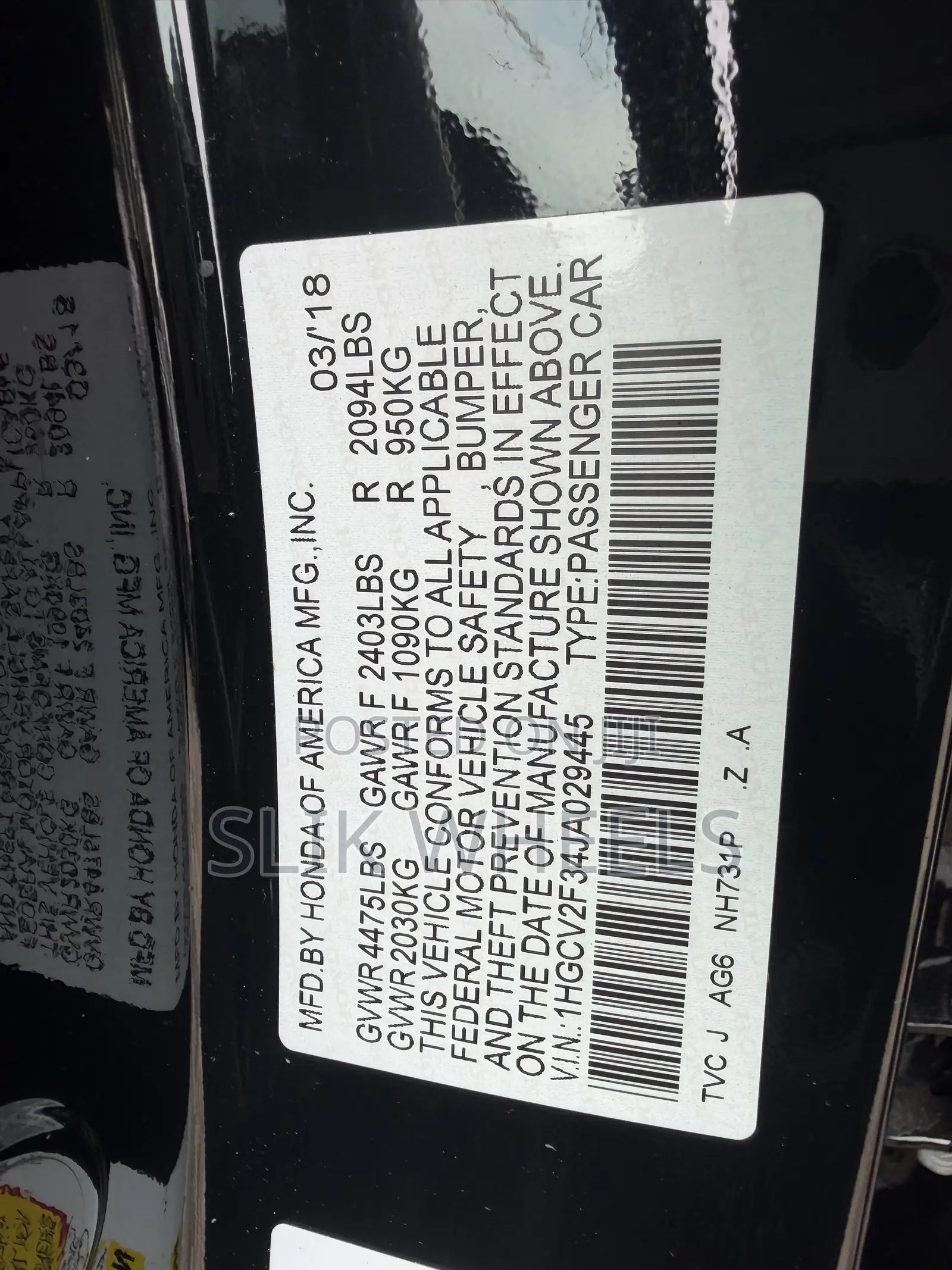 Honda Accord EX-L 2018 Black