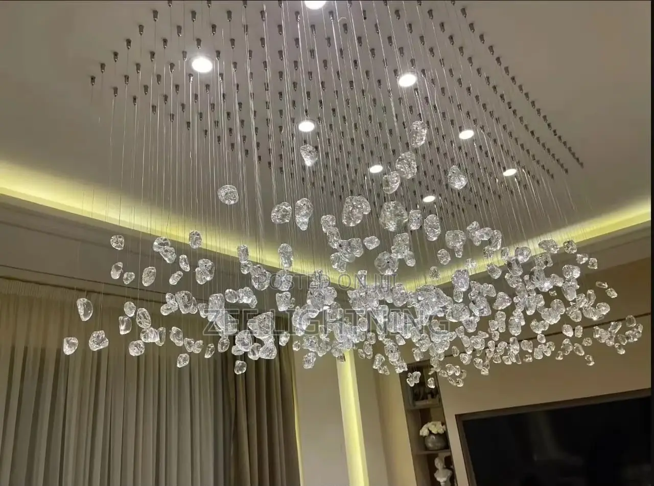 Luxury Modern Crystal Stone Chandelier ( Set of 50)