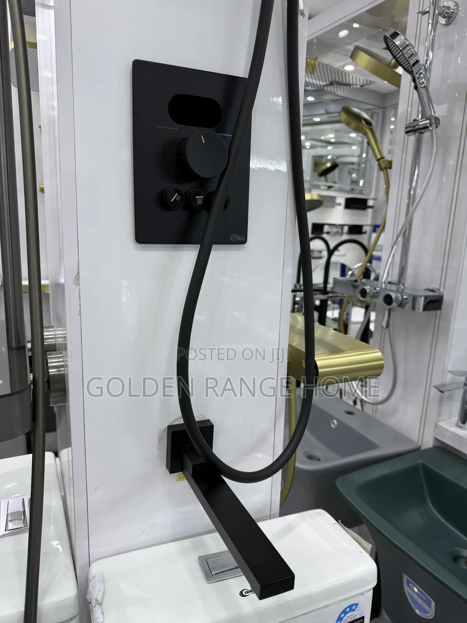 High Quality Black Thermostat Conce Shower Mixer