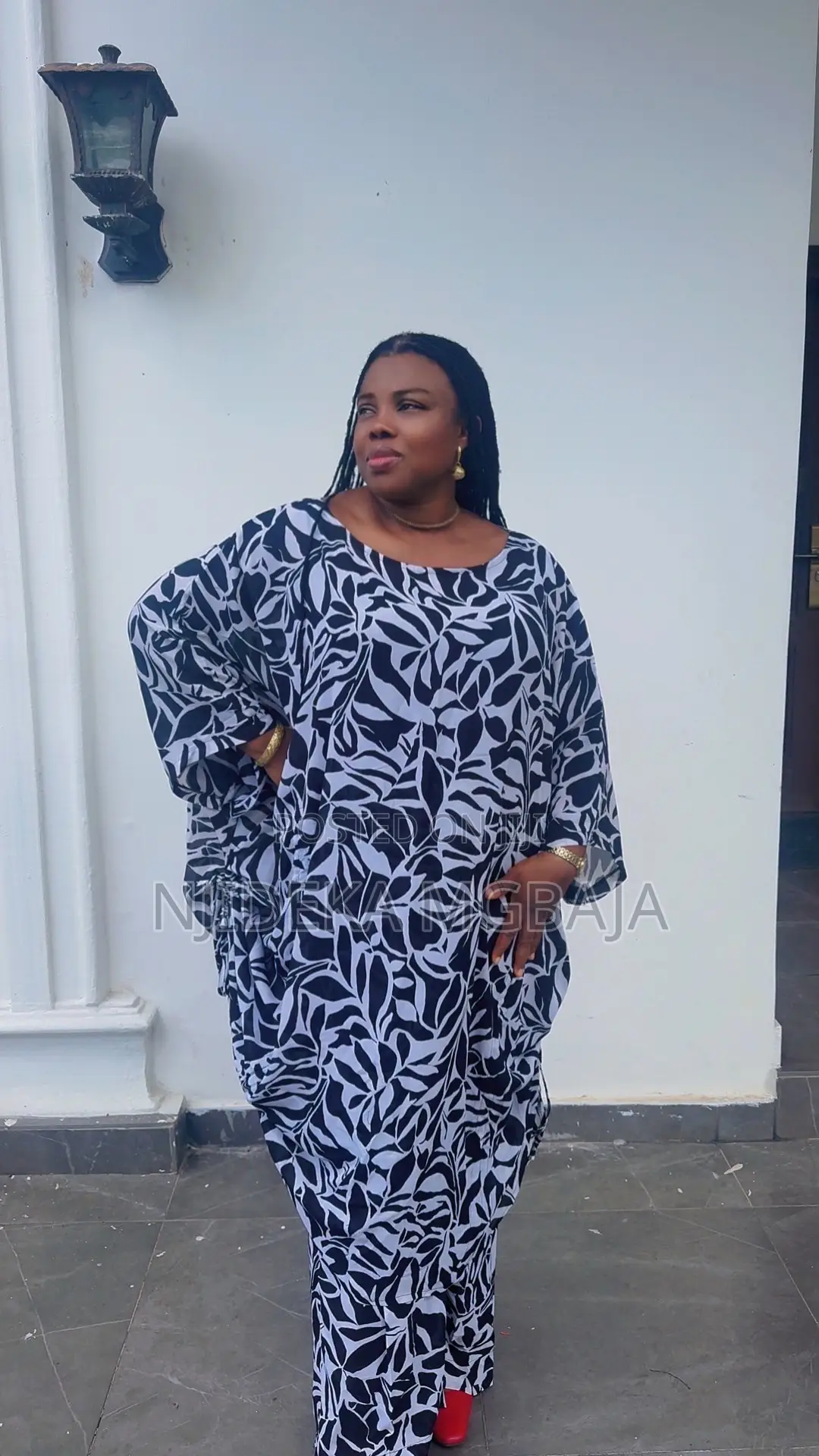 Elegant Black White Two-Piece Set for Women