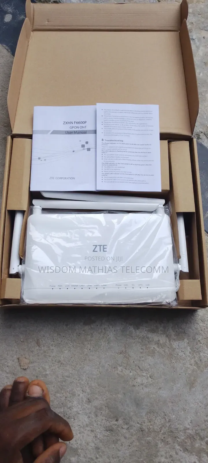 ZXHN F6600p Wifi 6 Ax3000 Gpon Ont Fiber Router