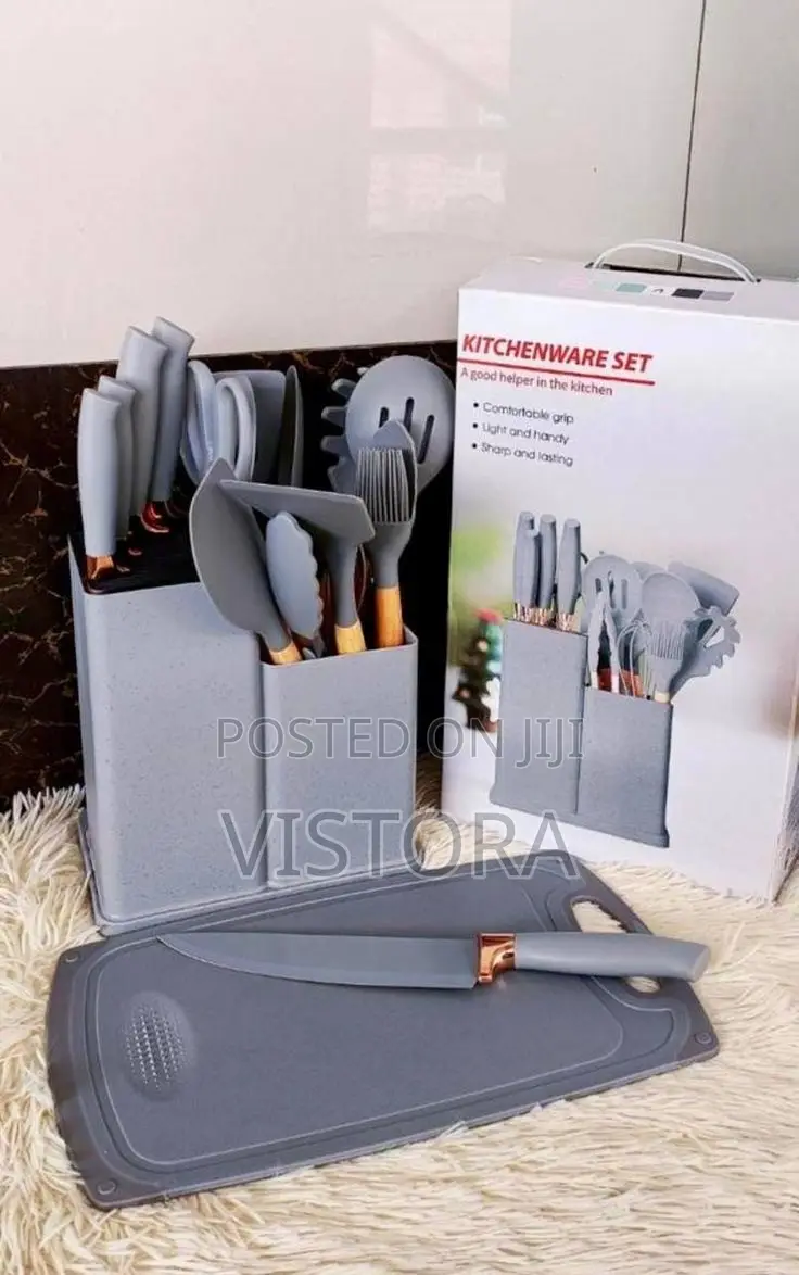 Kitchen Tool Set Silicone – 19pc Heat-Resistant Utensil Set