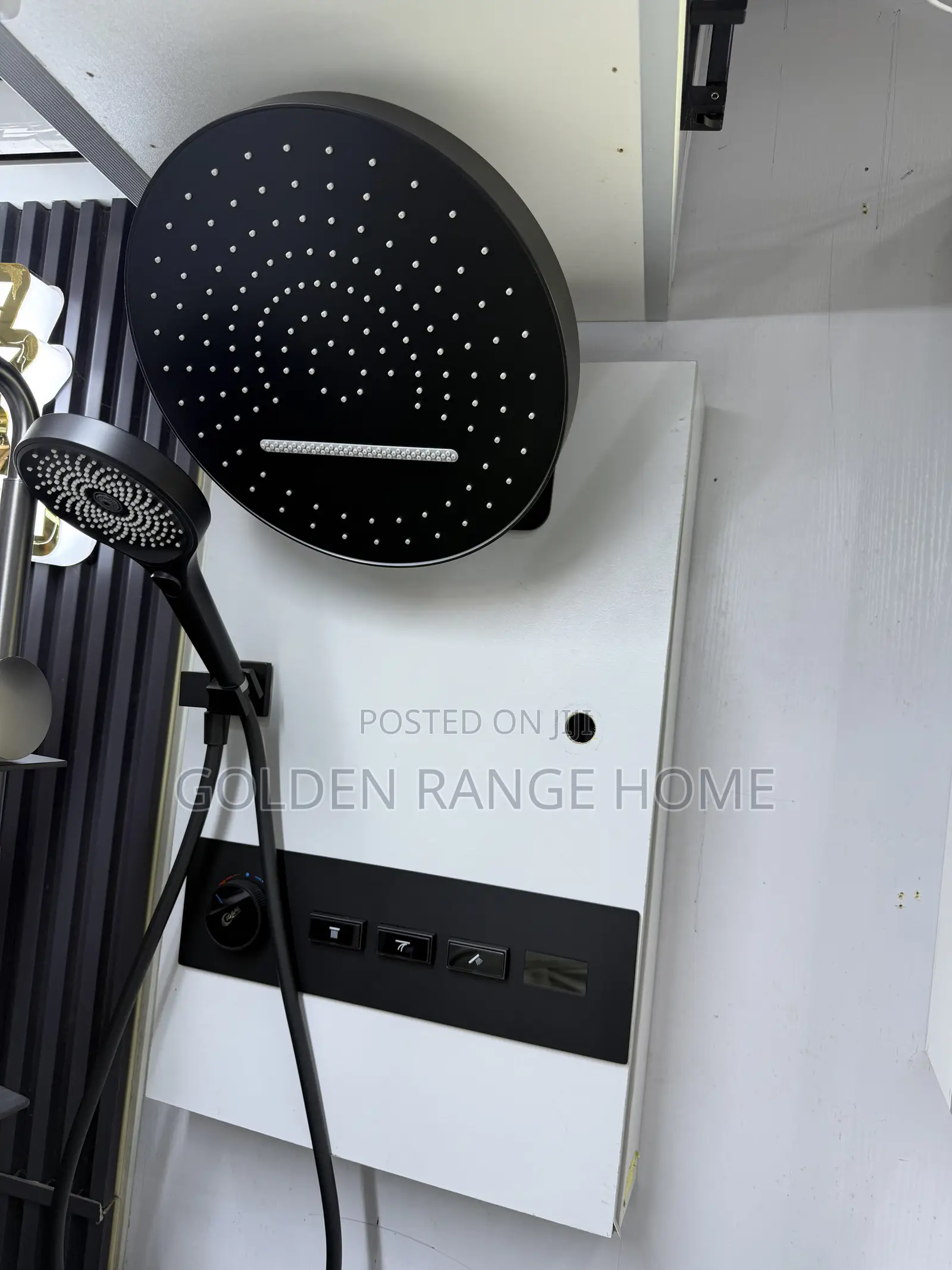 Thermostatic Black Concealed Shower Mixer