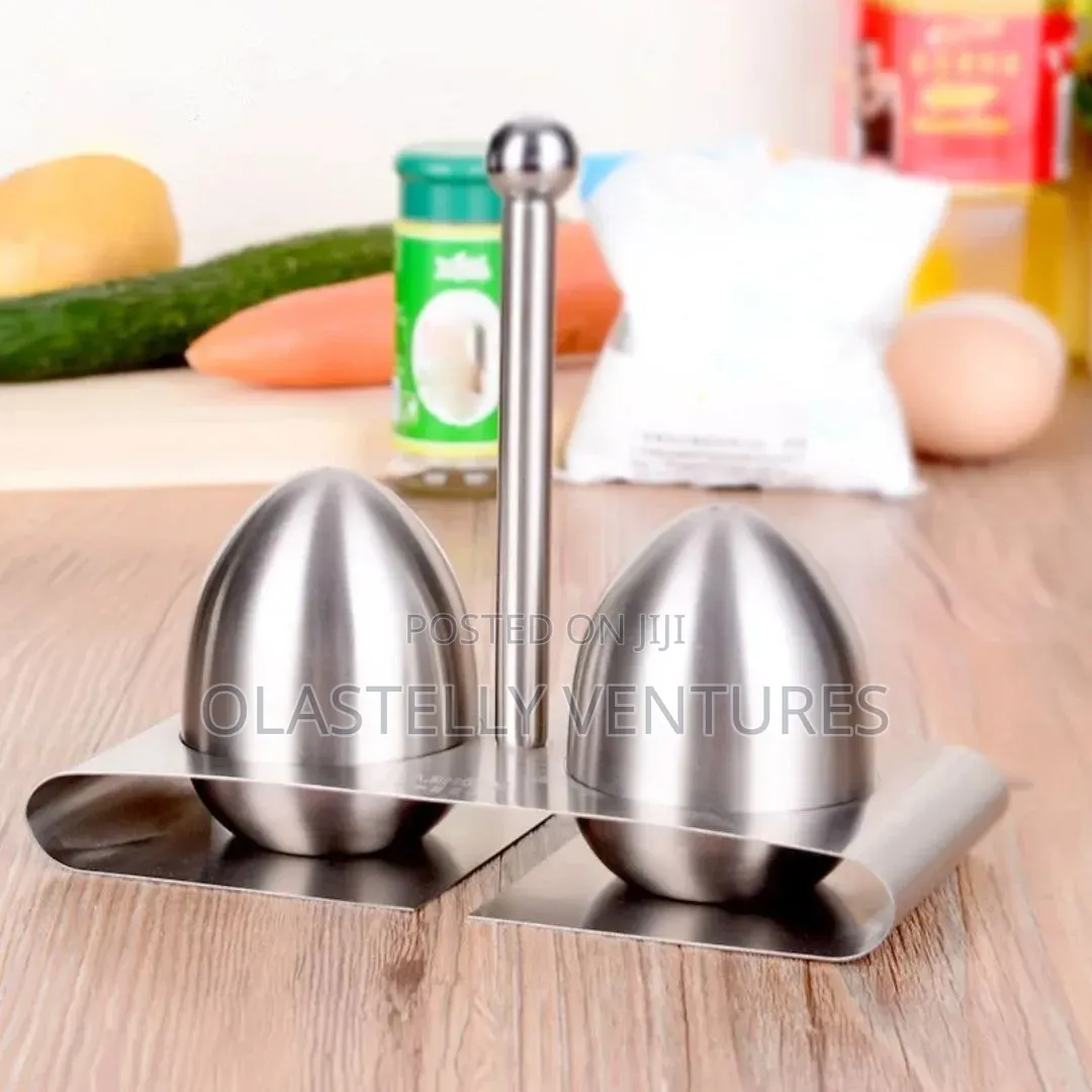 Stainless Steel Quality Egg Shaped Salt Pepper Shaker. H