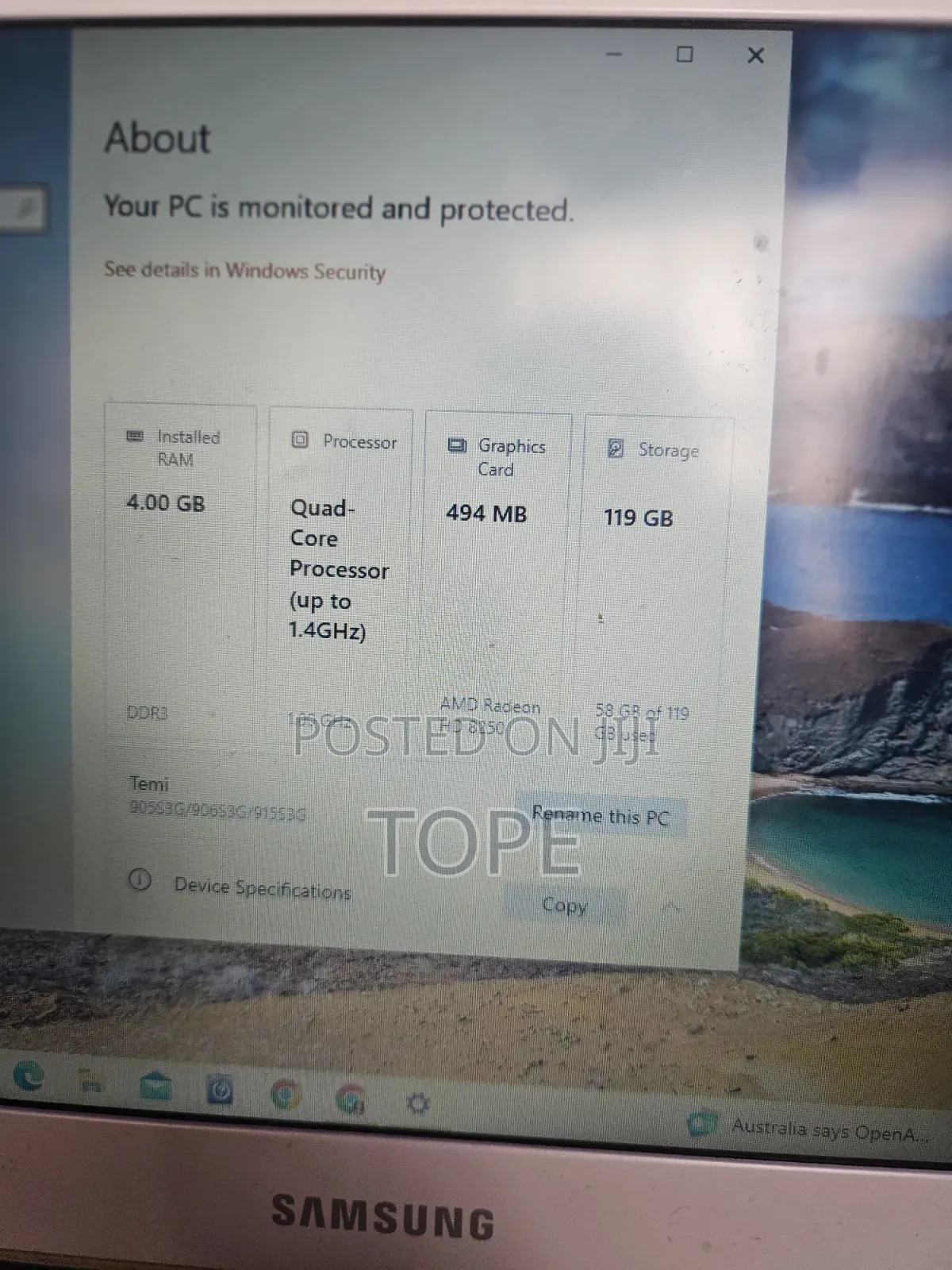 Laptop Samsung Ativ Book 9 Lite 4GB SSD 128GB