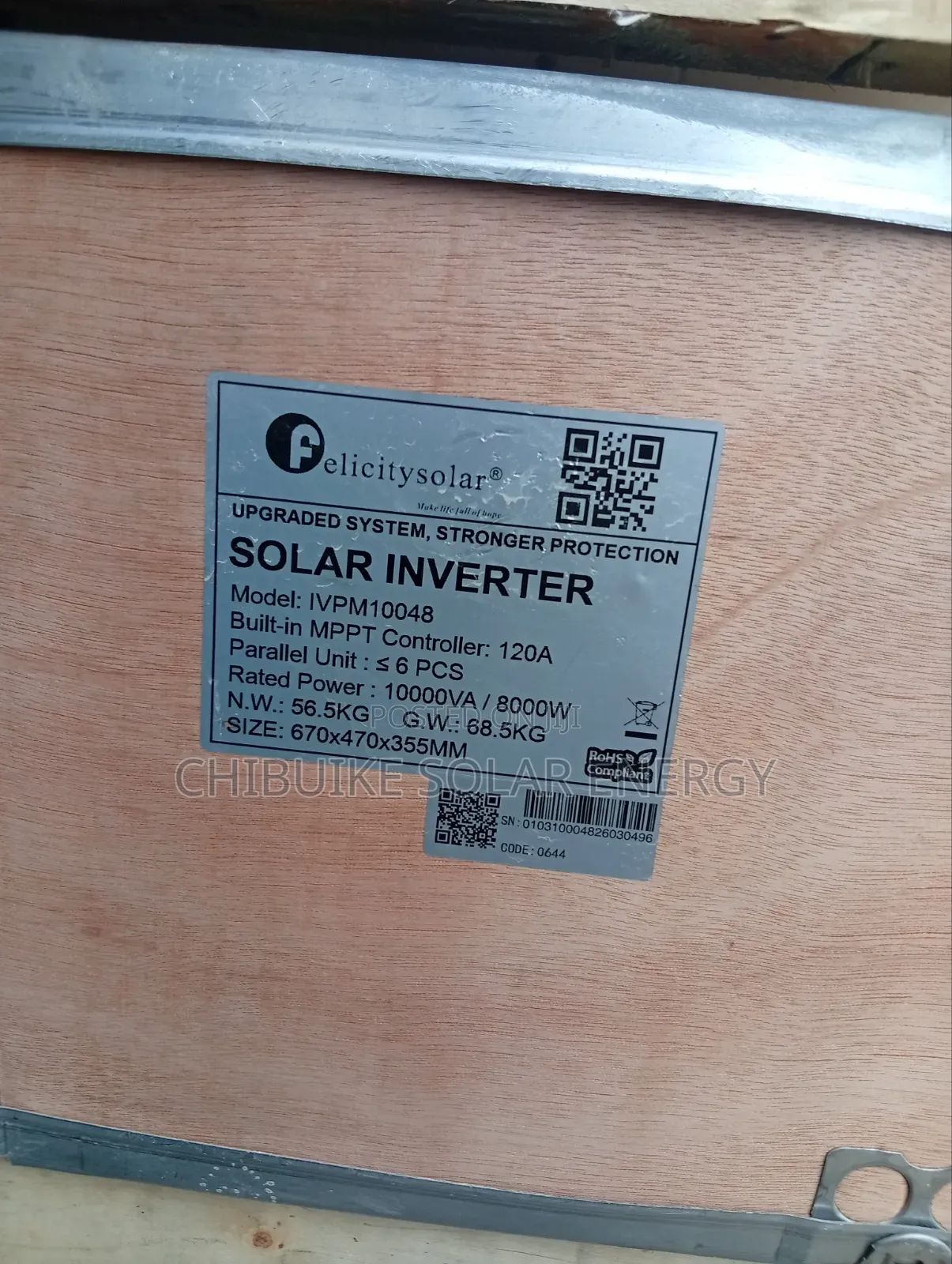 Felicity Solar Inverter Ivpm 10kva/48v