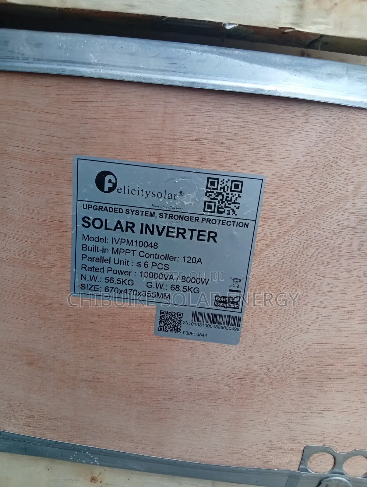 Felicity Solar Inverter Ivpm 10kva/48v