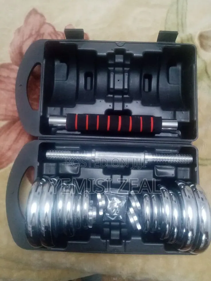 30KG Case Dumbbells Set With Connecting Barbell Rod