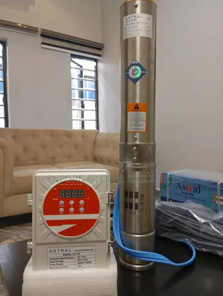 Complete Solar Submersible Pump AC / Dc Machine With Solar Pannels Cab