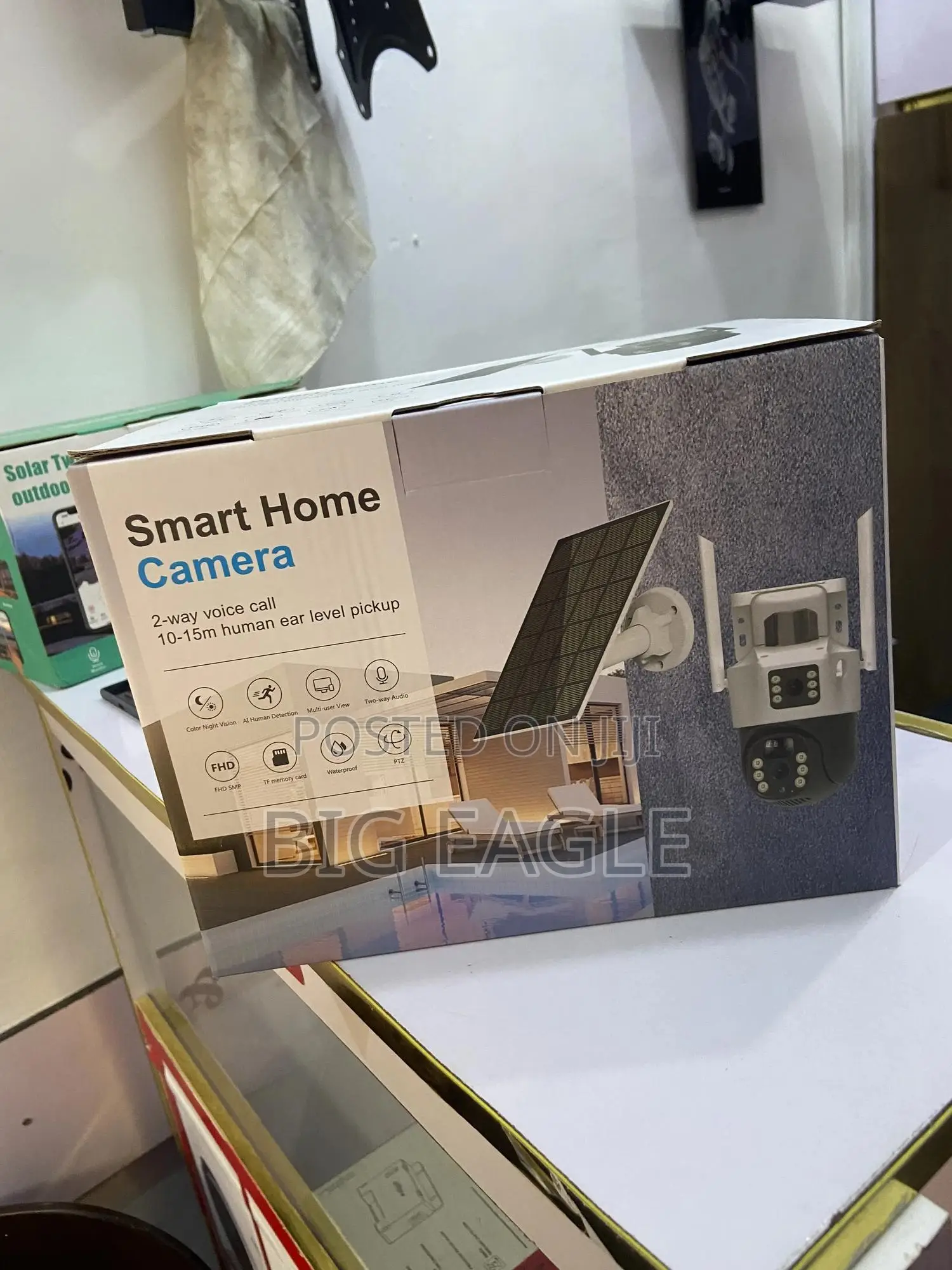 Universal Dual Lens Solar Powered Smart Alarm PTZ Security Camera V380