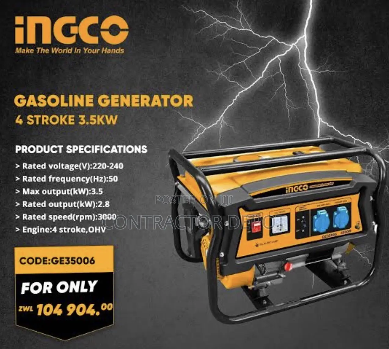 INGCO Gasoline Generator GE35006