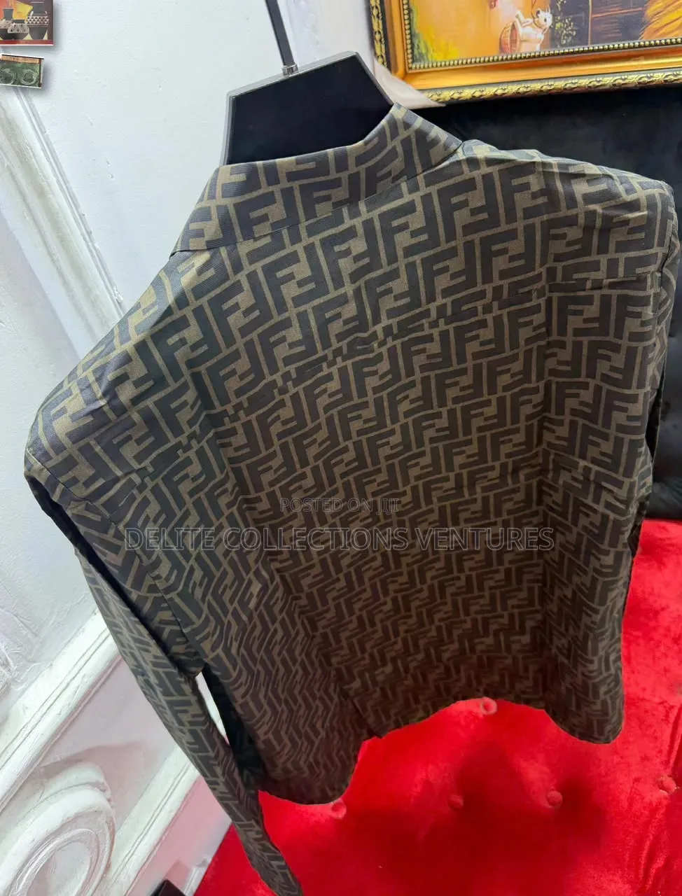 *Original Men Luxury Fendi Shirt and Jeans Combo Outfit Available