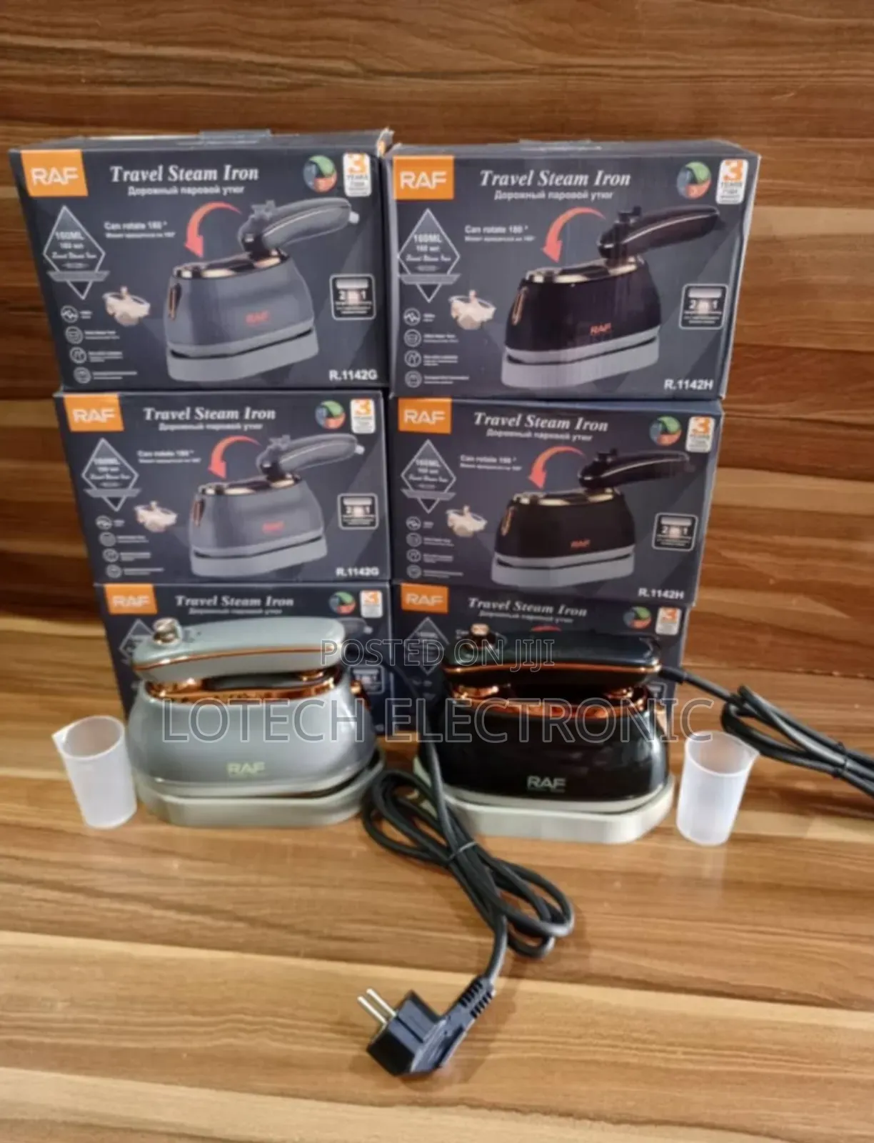 RAF R1142H Travel Steam Iron –1000W Fast Heating, Steam Dry Ironing