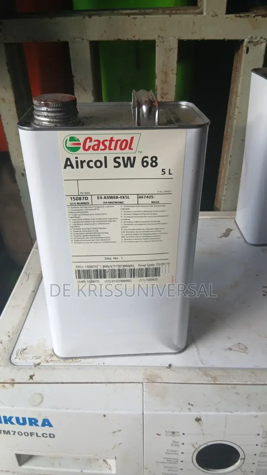 Castrol Aircol SW Series 5L - Synthetic Refrigeration Compressor Oil