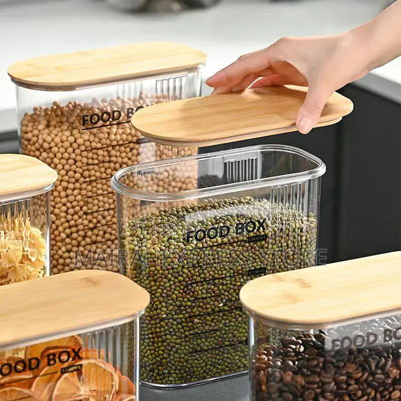 2500ml Acrylic Container With Wooden Cover T2m
